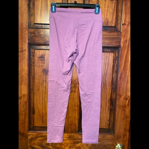 LuLaRoe Lilac Purple Heather/Pinkish-Purple Heathered OS Leggings - Picture 4 of 13